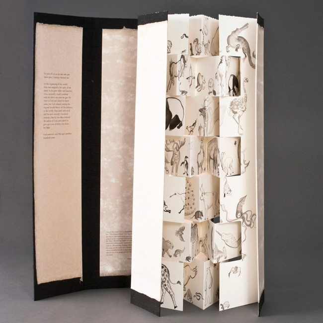 The Animal Years Artist Book by Kendra Greene of Greene Ink Press