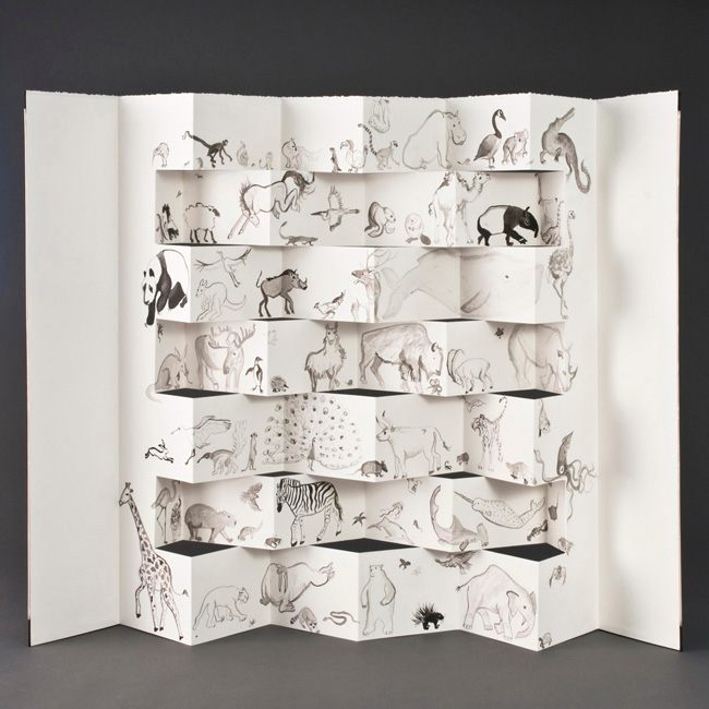 The Animal Years Artist Book by Kendra Greene of Greene Ink Press