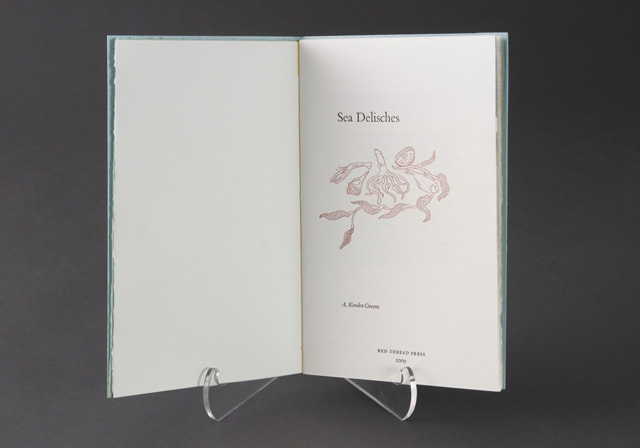 Sea Delisches Artist Book by Kendra Greene of Greene Ink Press